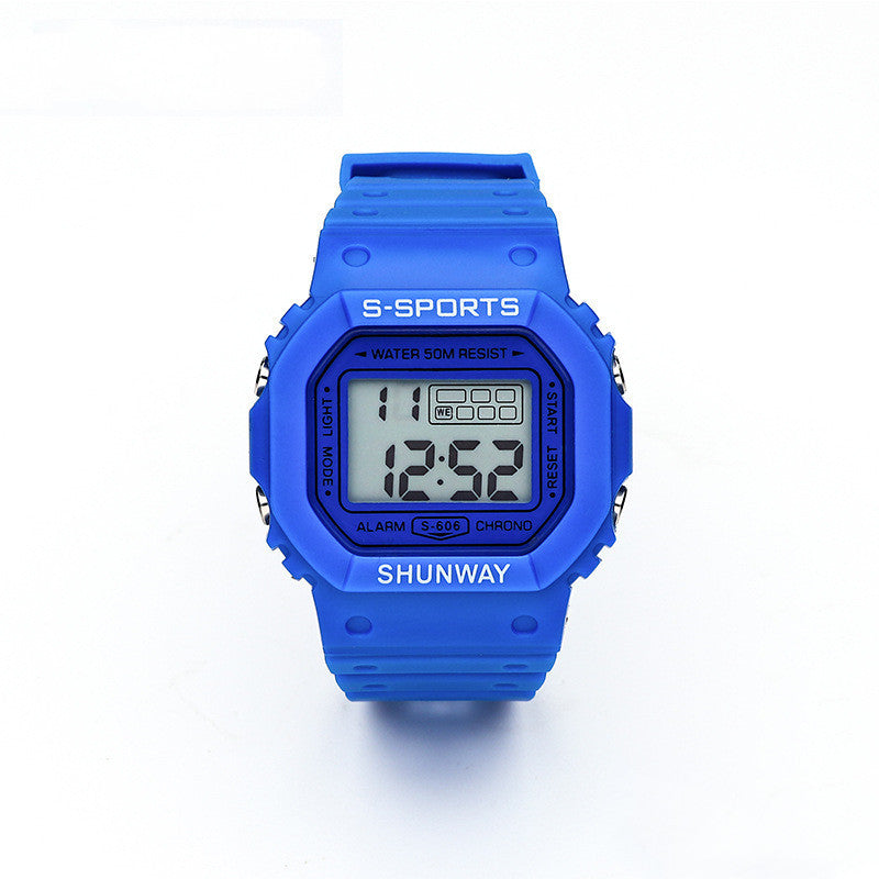 Reloj electrónico cuadrado pequeño para estudiantes, luminoso, resistente al agua
