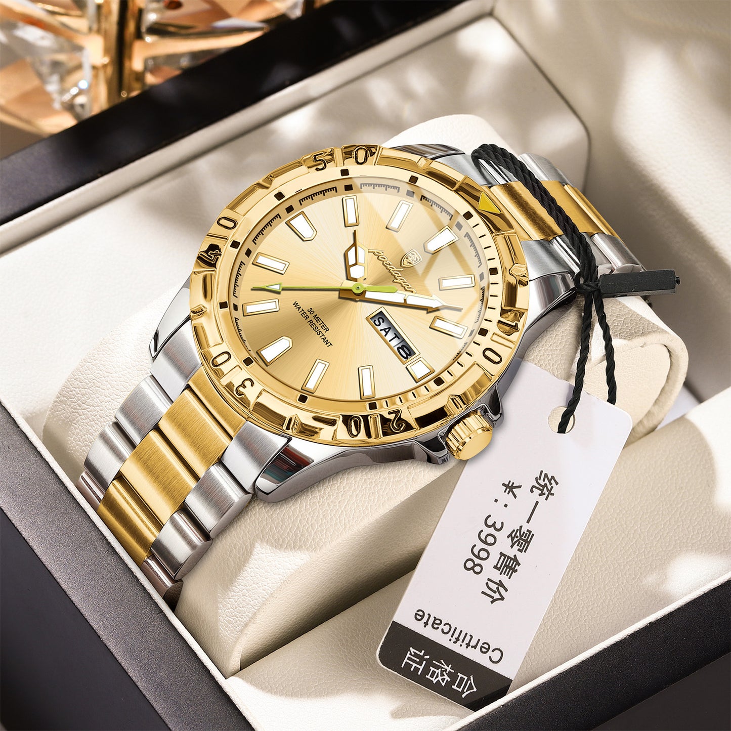 Reloj luminoso súper fuerte y de moda para hombres, resistente al agua