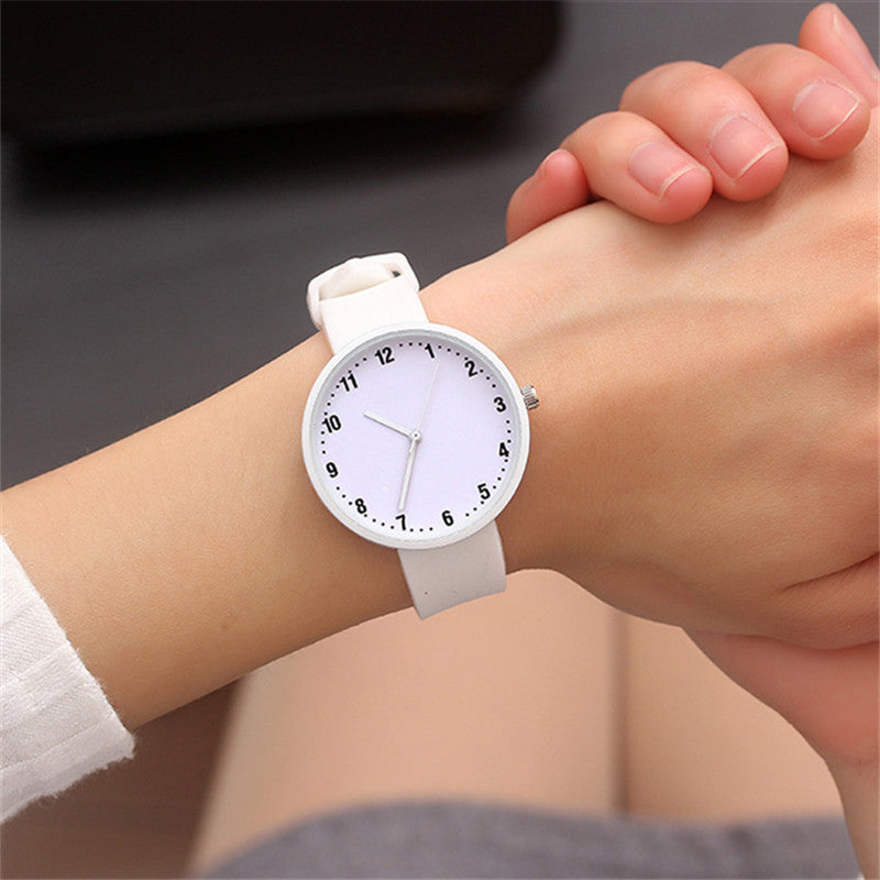 Reloj de cuarzo para estudiantes de escuela secundaria y preparatoria, sencillo, elegante, informal, estilo coreano