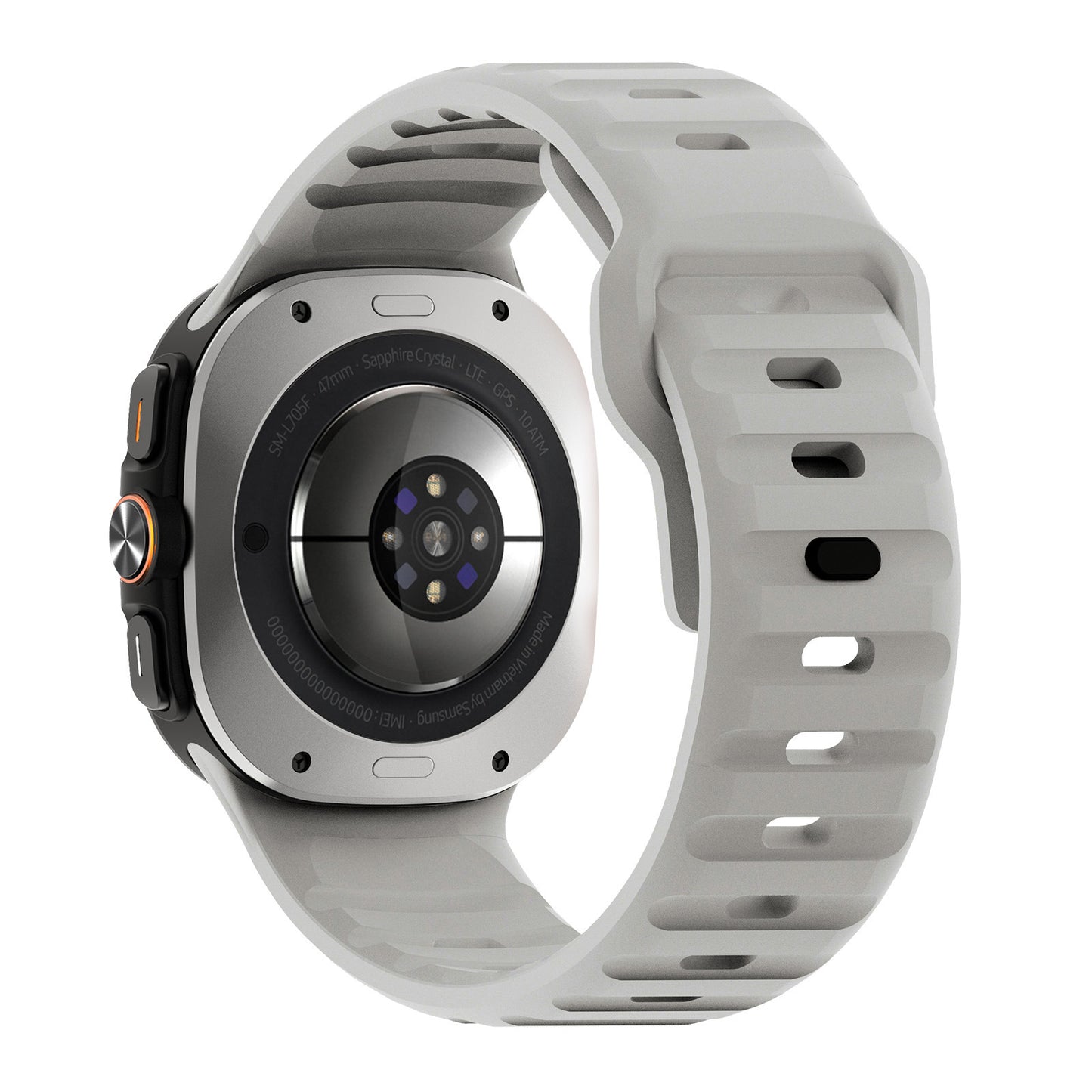 Correa de silicona con hebilla inversa Ultra Wave para reloj compatible con 47 mm