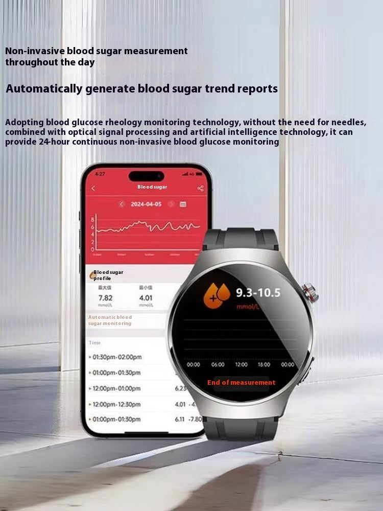Non-Invasive Blood Glucose Hot Watch ECG Blood Pressure Heart Rate Smart Bracelet