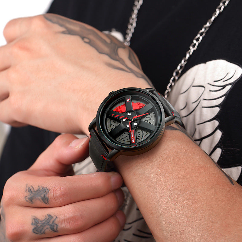 Reloj de cuarzo con correa de malla y esfera única y moderna para hombre