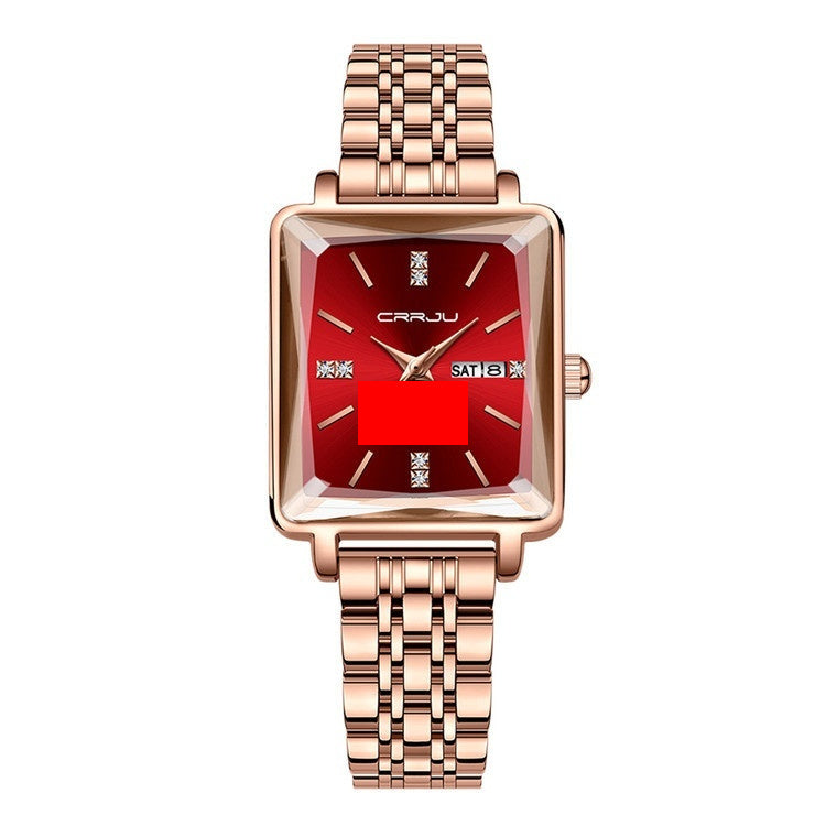 Reloj de mujer con correa de acero nuevo, popular, resistente al agua y a la moda, con personalidad empresarial sencilla