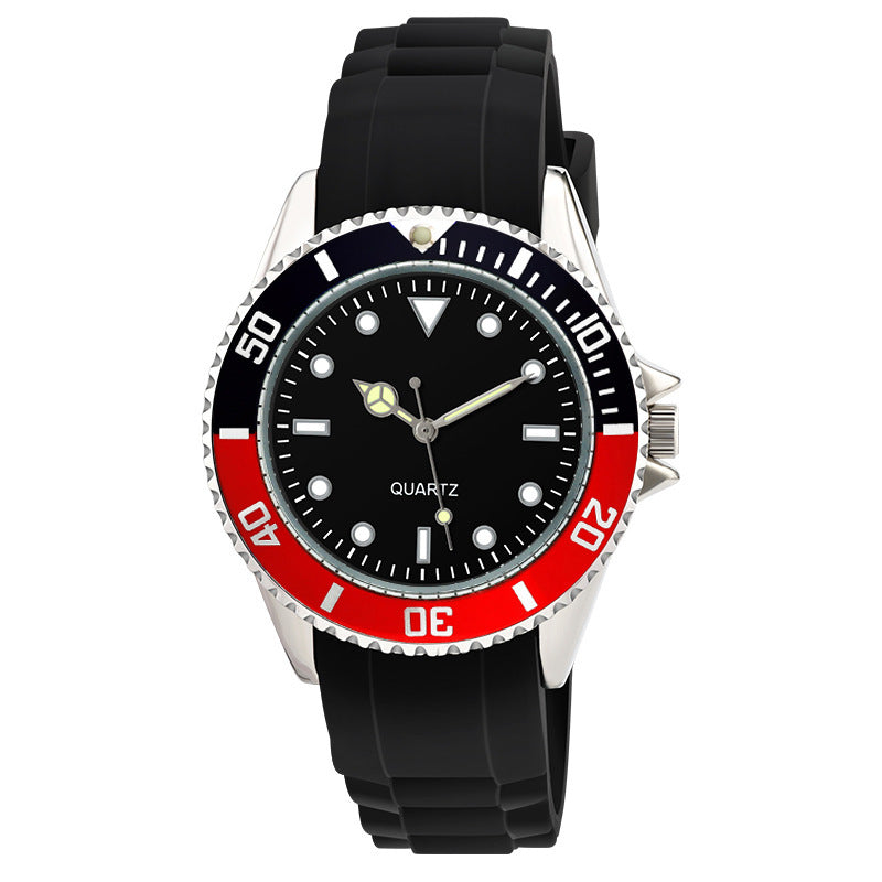 Reloj de cuarzo de silicona luminoso, moderno y resistente al agua