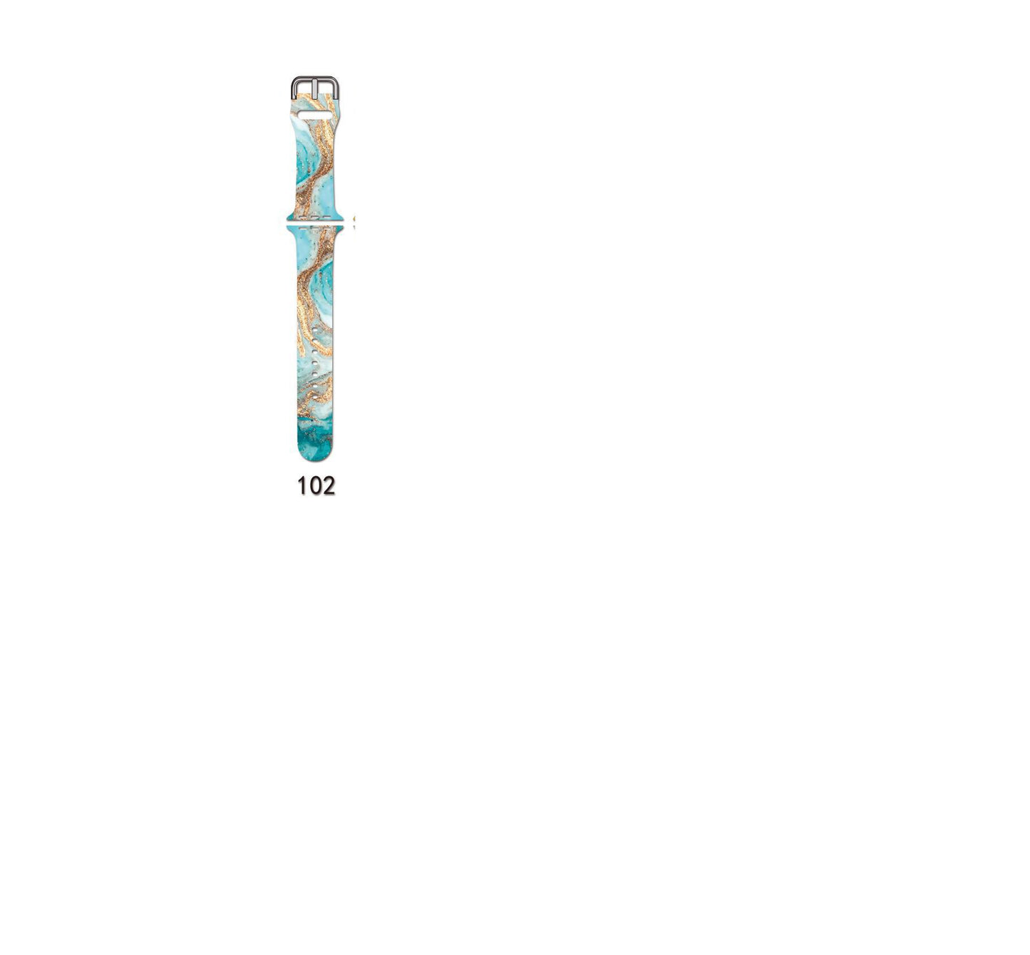Strap Printed Marbled Silicone Watch
