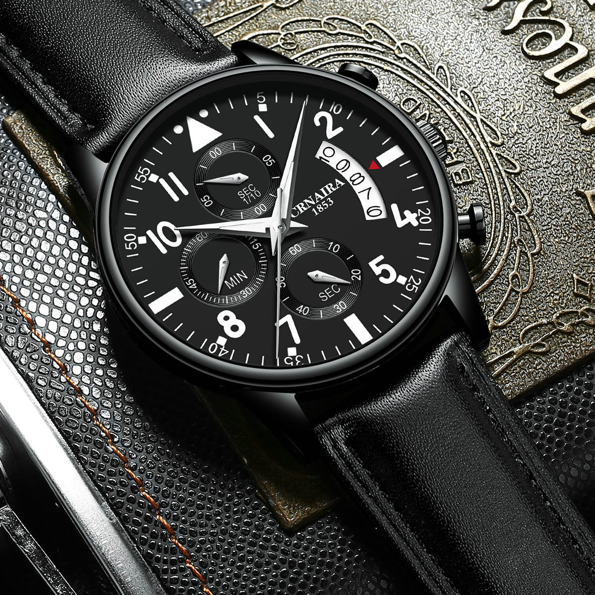 Simple Fashion Waterproof Men's Steel Strap Watch