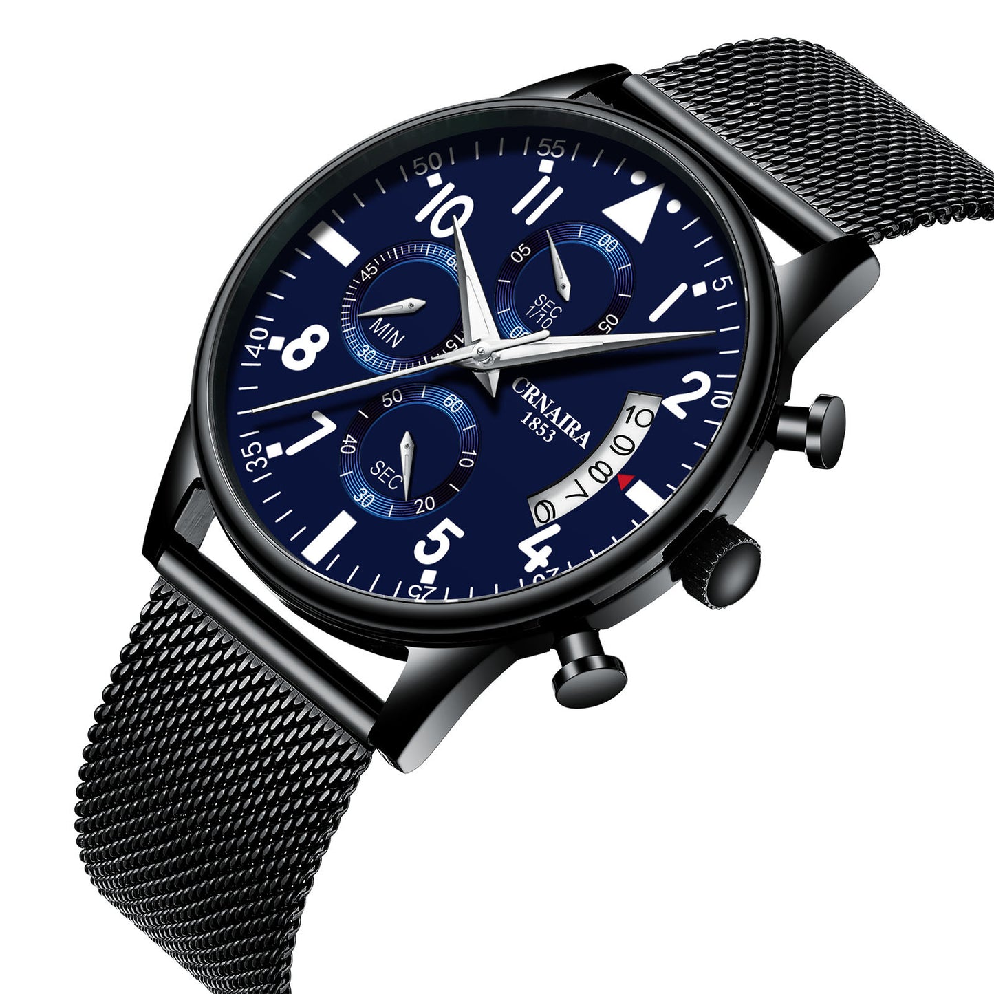Simple Fashion Waterproof Men's Steel Strap Watch