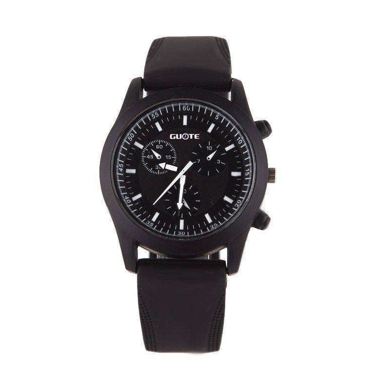 Reloj de cuarzo con correa de silicona y diseño moderno