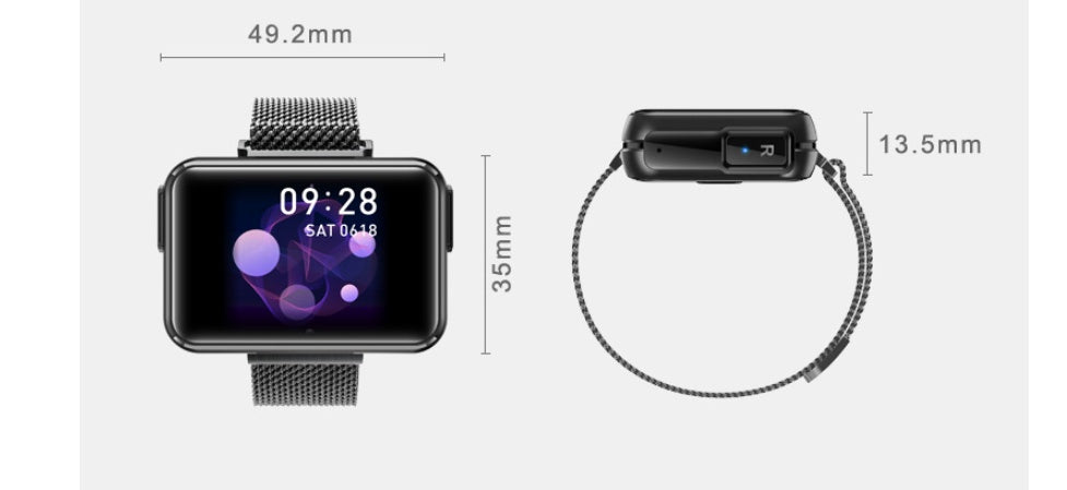 2 in 1 T91 スマートウォッチ ワイヤレス Bluetooth ヘッドセット