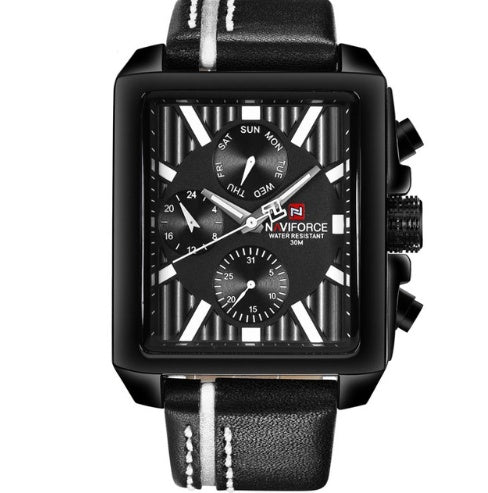 NAVIFORCE 9111 nuevo reloj para hombre reloj resistente al agua reloj de cuarzo multifunción de seis pines reloj para hombre