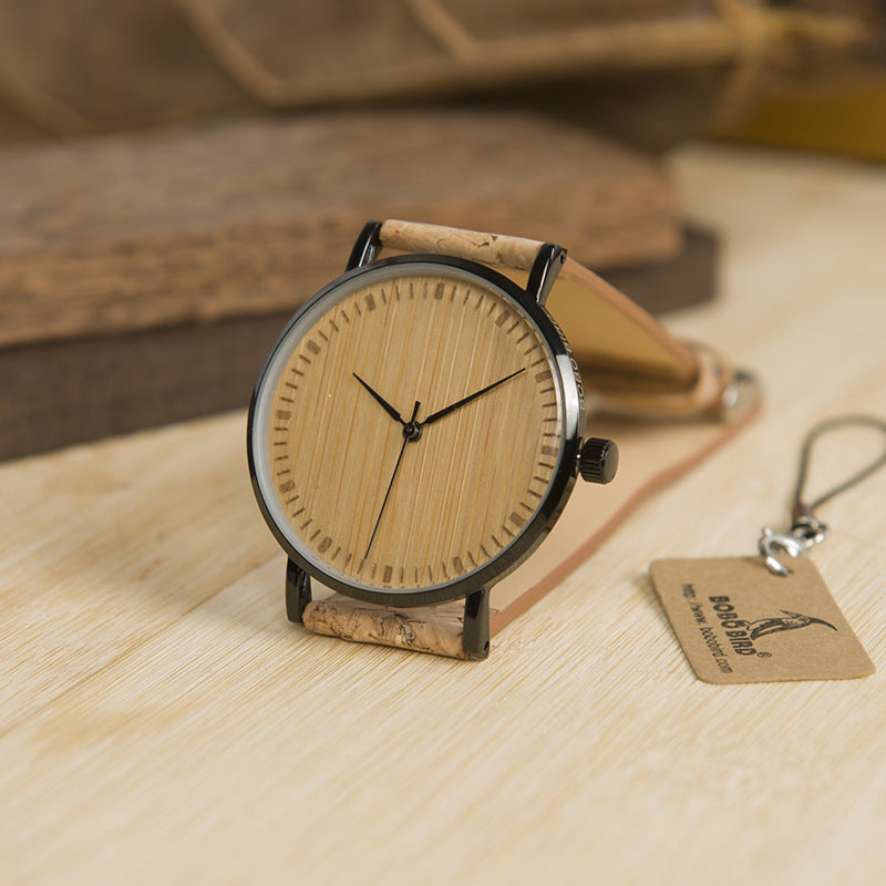 Cork with bamboo movement