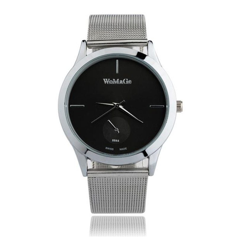 Reloj de malla con correa de aleación de moda, relojes unisex para mujer, reloj de cuarzo de estilo minimalista, reloj femenino, relojes para mujer
