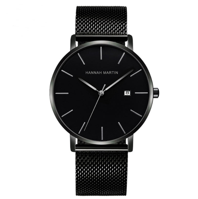 Stainless steel mesh belt quartz watch men