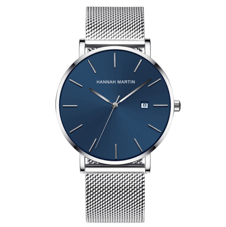 Stainless steel mesh belt quartz watch men
