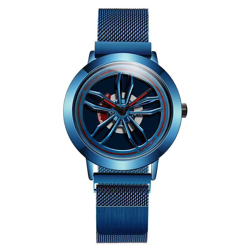 Sanda car wheel quartz watch
