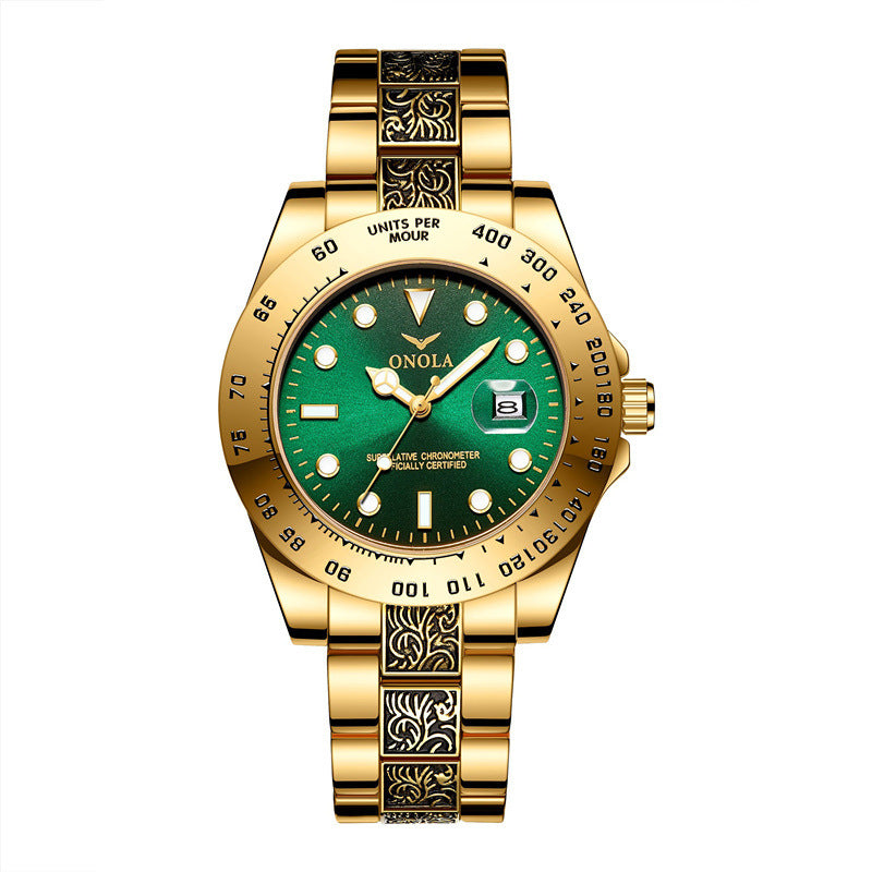 Men's steel band quartz watch