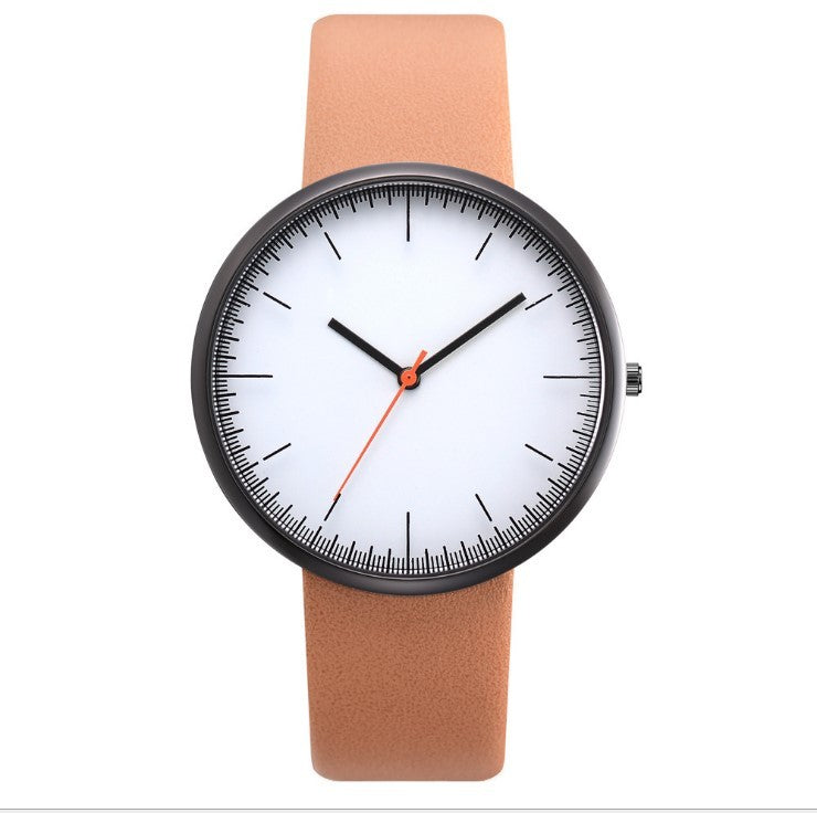 Reloj de mujer Reloj de cuarzo de cuero con contraste gris Relojes de mujer Amantes Reloj de pulsera informal unisex para mujer Reloj femenino