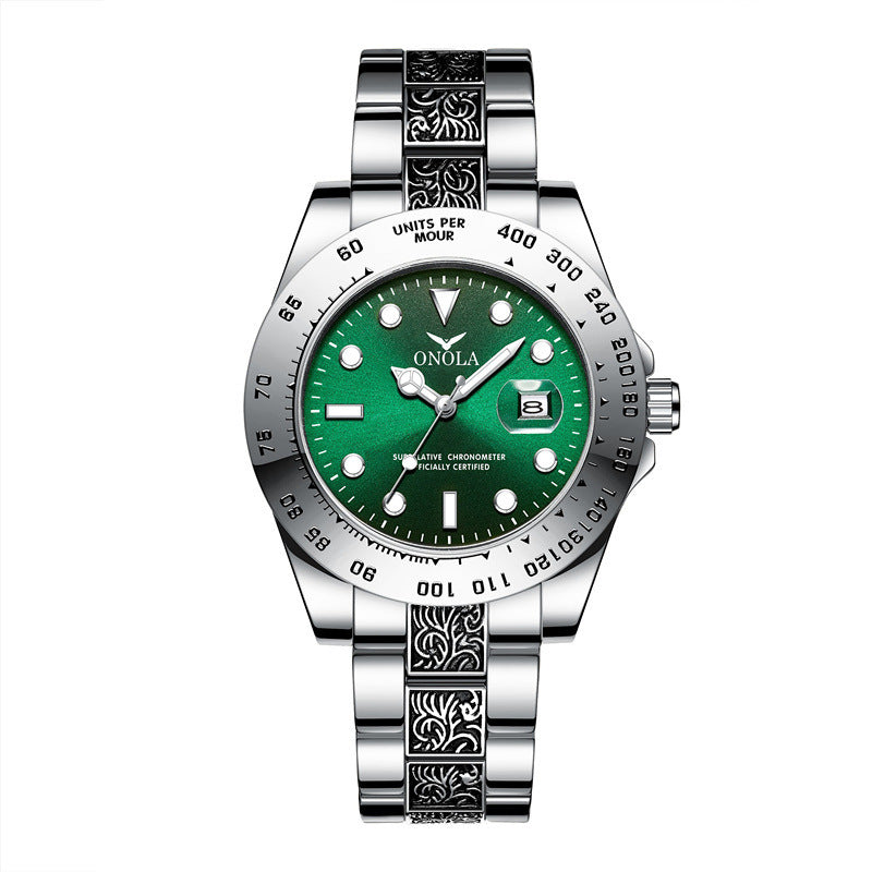 Men's steel band quartz watch