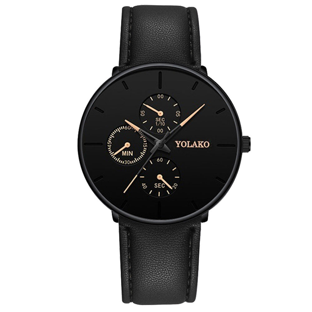 Reloj de cuarzo clásico de negocios informal.