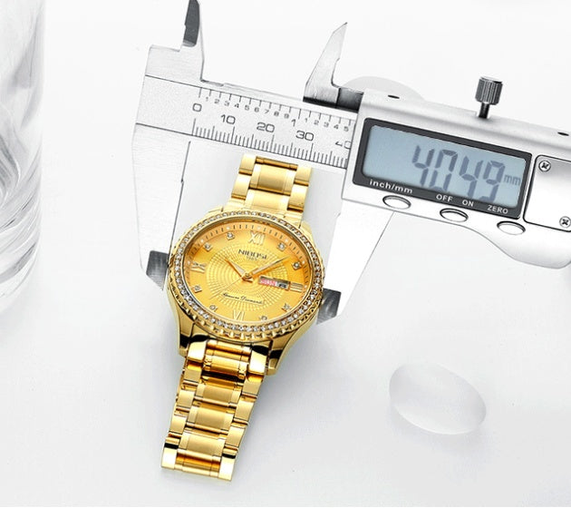 Fully automatic waterproof solid steel with quartz watch
