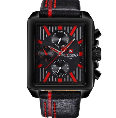 NAVIFORCE 9111 nuevo reloj para hombre reloj resistente al agua reloj de cuarzo multifunción de seis pines reloj para hombre