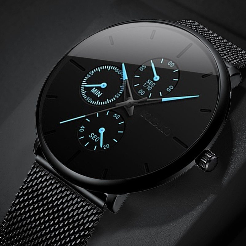 Reloj de cuarzo clásico de negocios informal.