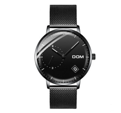 Men's simple quartz watch belt calendar anti-independent second hand sports men's watch