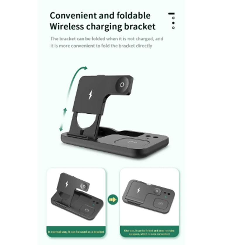 Soporte para teléfono móvil, reloj, auriculares, cargador inalámbrico