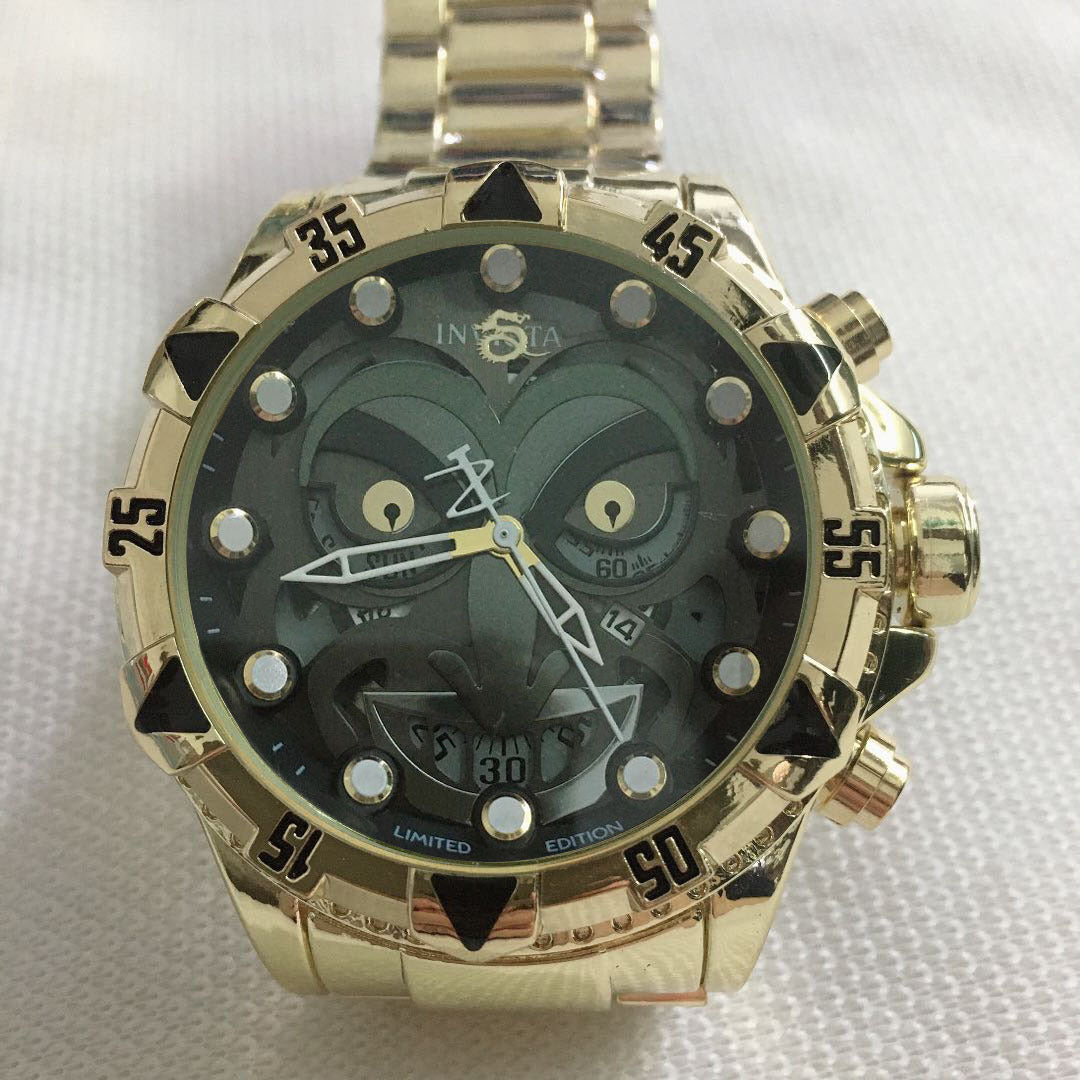 Waterproof men's clown quartz watch
