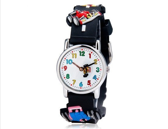 Reloj de silicona con dibujos animados para niños.