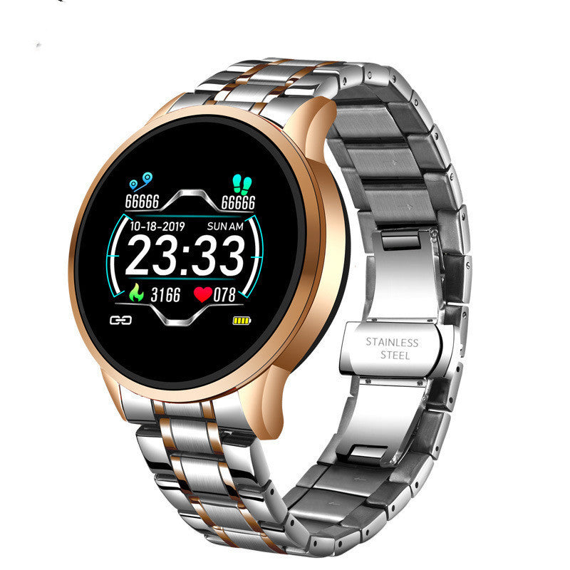 Reloj multifunción inteligente de acero inoxidable para ocio