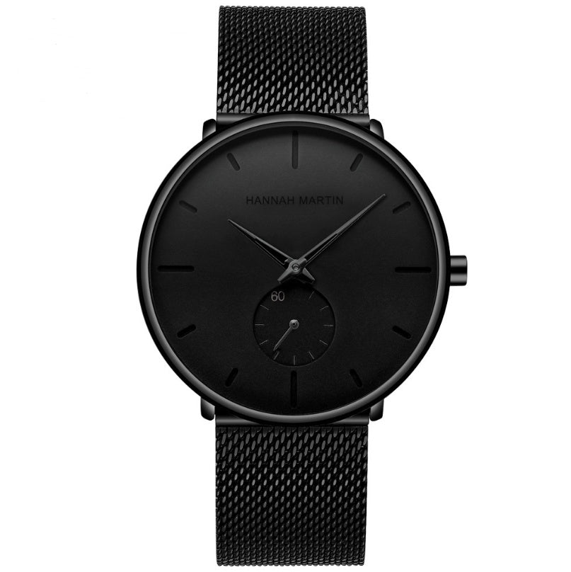 Reloj de cuarzo de acero inoxidable con esfera pequeña y malla de acero inoxidable para hombre, resistente al agua, autorizado por Amazon, oferta especial