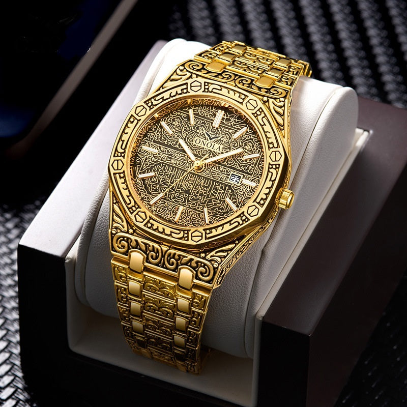 Waterproof steel band watch
