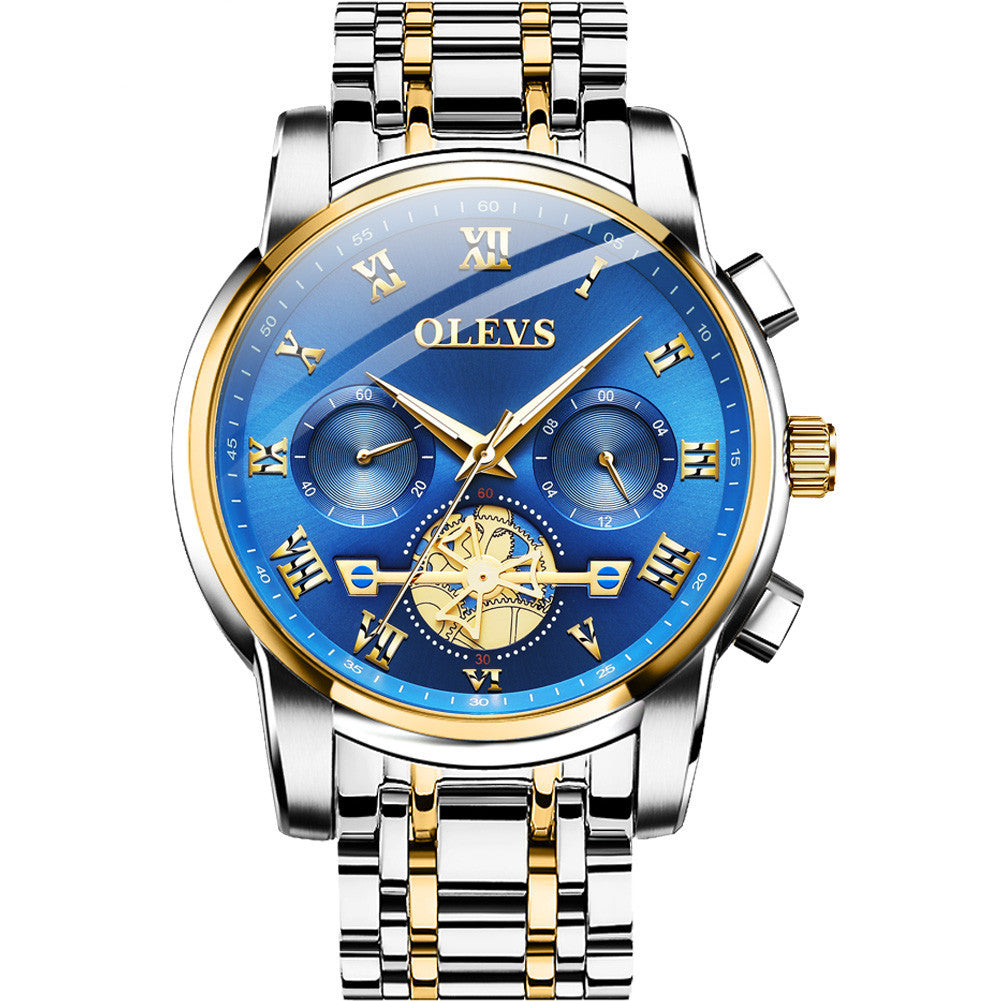 Hollow waterproof quartz watch