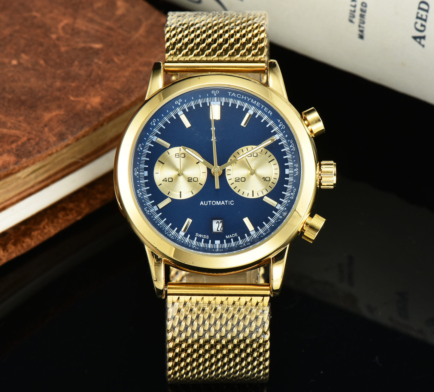 Men's Steel Belt Belt Business Style Quartz Watch