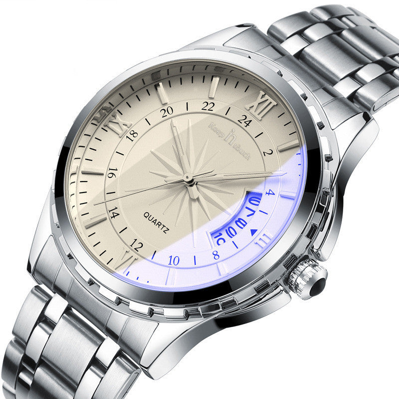 Reloj de cuarzo resistente al agua de alta gama.