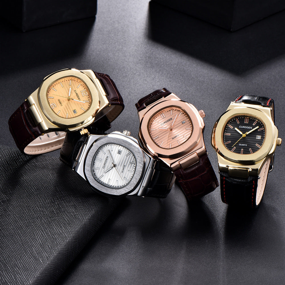 Watch Men's Belt Calendar Quartz Watch
