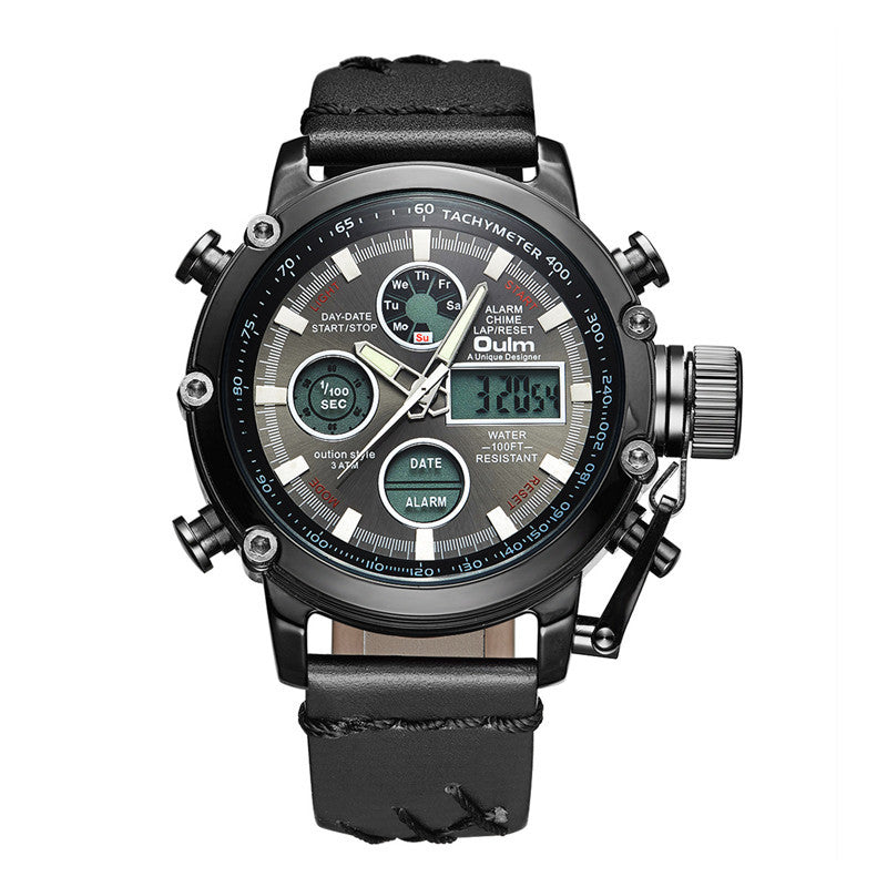 Quartz European Style Leather Watch Fashion Men's Watch