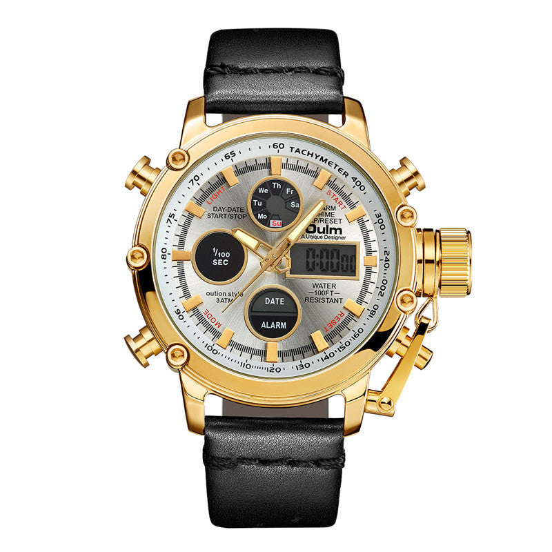 Quartz European Style Leather Watch Fashion Men's Watch