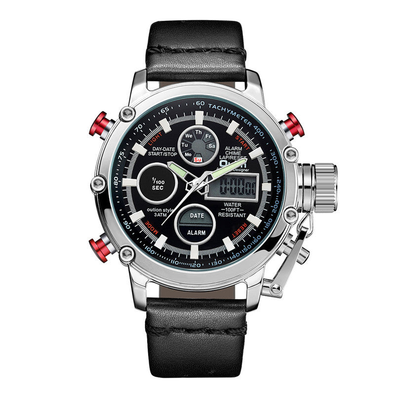 Quartz European Style Leather Watch Fashion Men's Watch