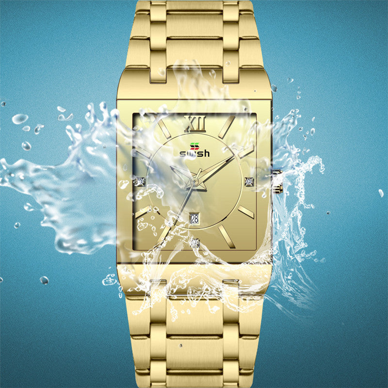 Simple Calendar Quartz Watch Waterproof Watch