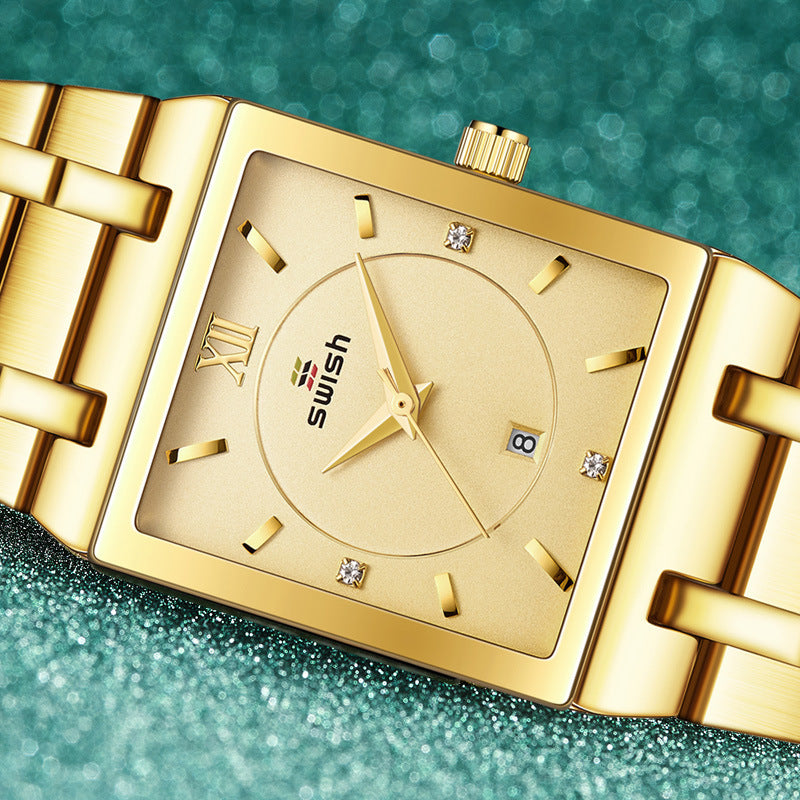 Simple Calendar Quartz Watch Waterproof Watch