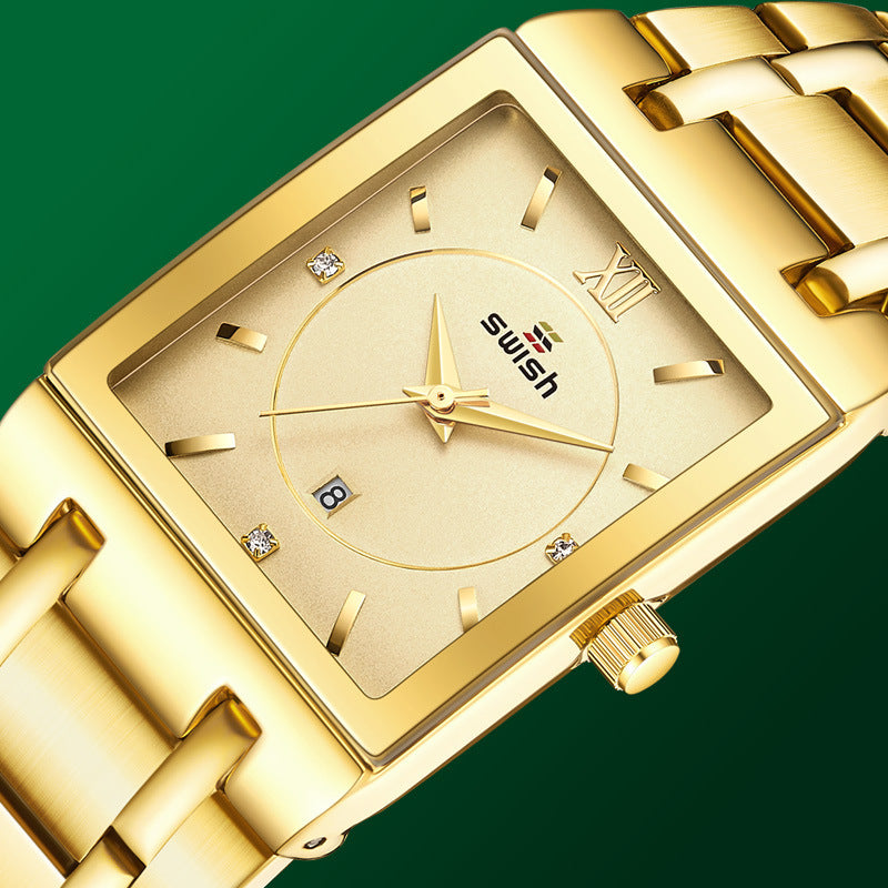 Simple Calendar Quartz Watch Waterproof Watch