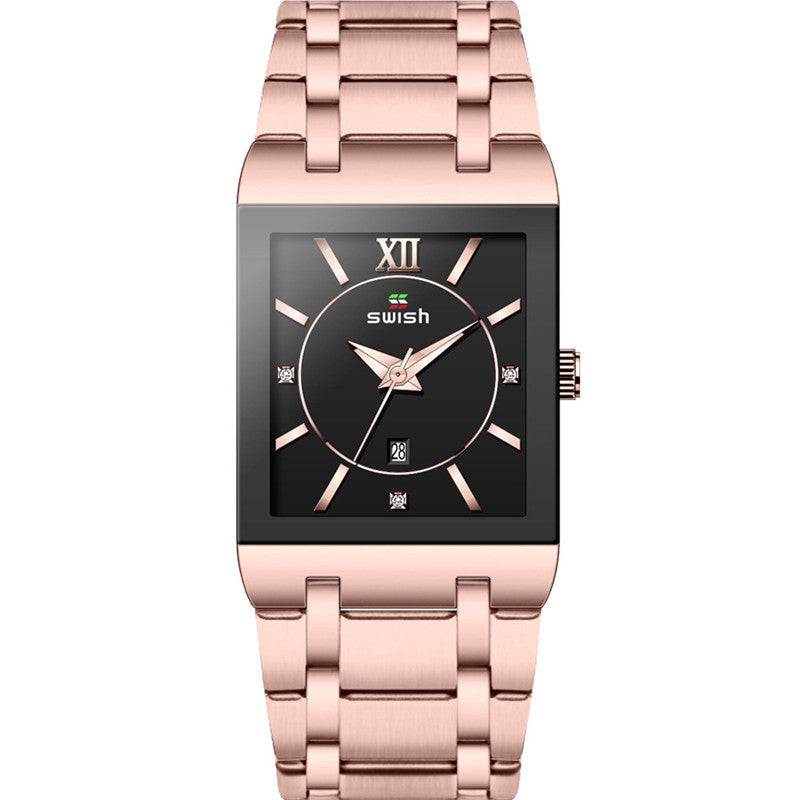 Simple Calendar Quartz Watch Waterproof Watch
