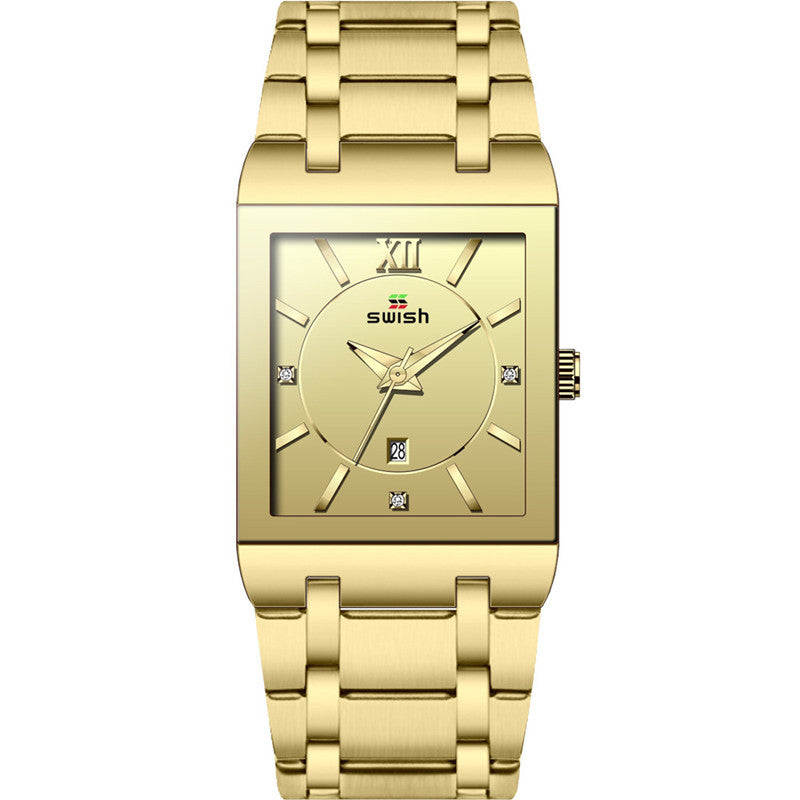 Simple Calendar Quartz Watch Waterproof Watch
