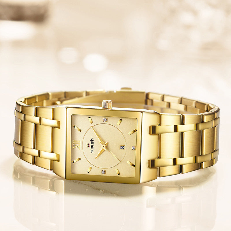 Simple Calendar Quartz Watch Waterproof Watch