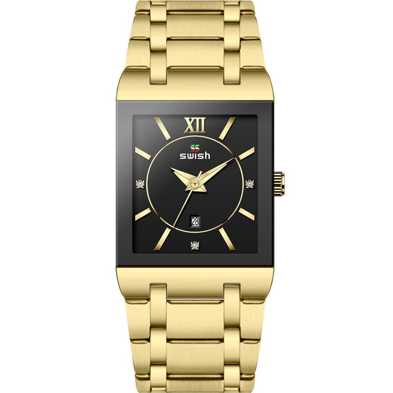Simple Calendar Quartz Watch Waterproof Watch