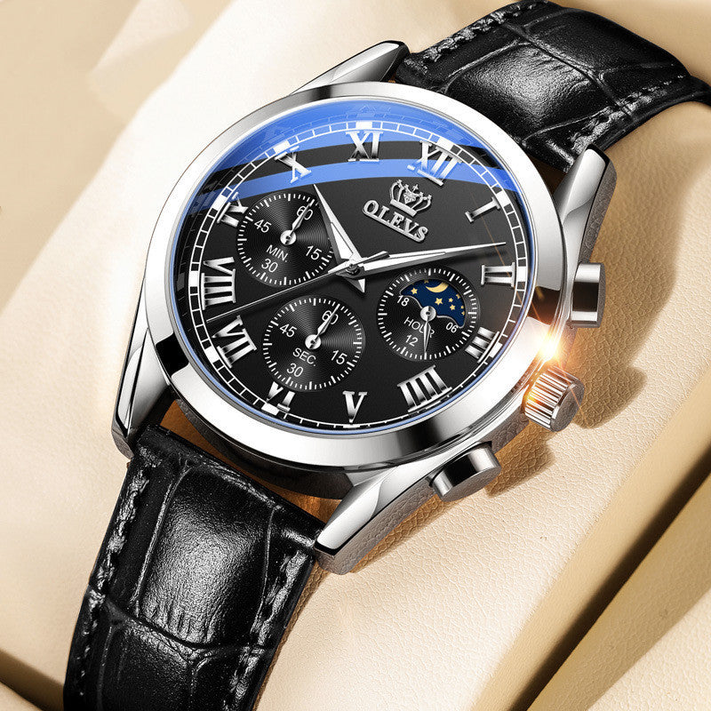 Watch Multi-function Sports Three-eye Six-hand Chronograph