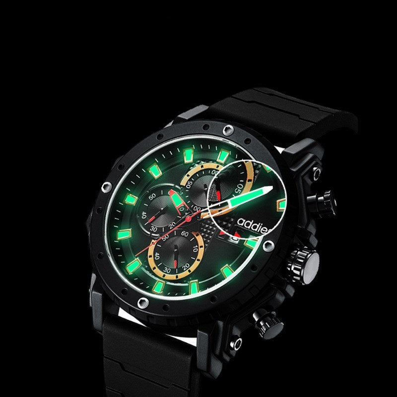 Multifunctional Luminous Waterproof Calendar Three Eyes Six Needles Watch