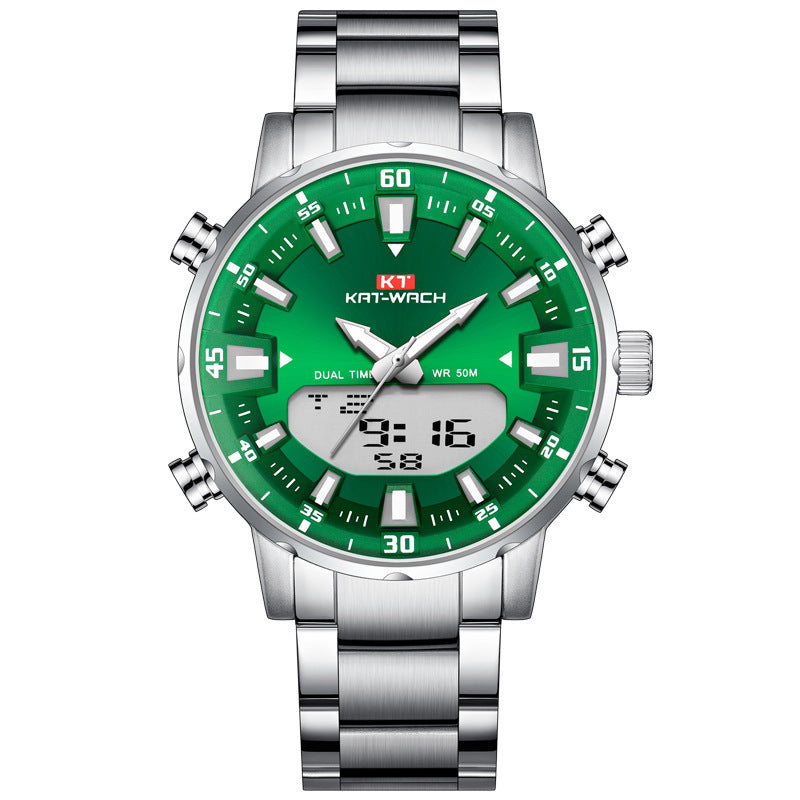 Dual Movement Luminous Large Dial Watch